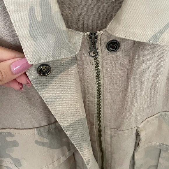 Anthropologie Hei Hei Khaki Camouflage Bomber Jacket M - Picture 5 of 6